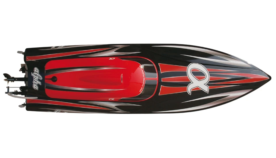 RC Brushless Rennboot Alpha Flame Red 4-6S Powerboat 80km/h Speedboat 106cm - Bild 2 von 4