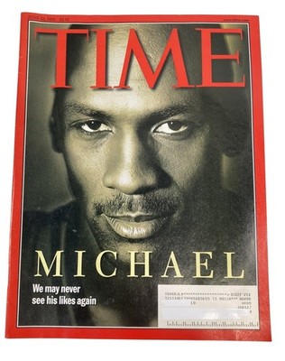 Time Magazine Michael Jordan Chicago Bulls Basketball Vintage 90s June 22 1998