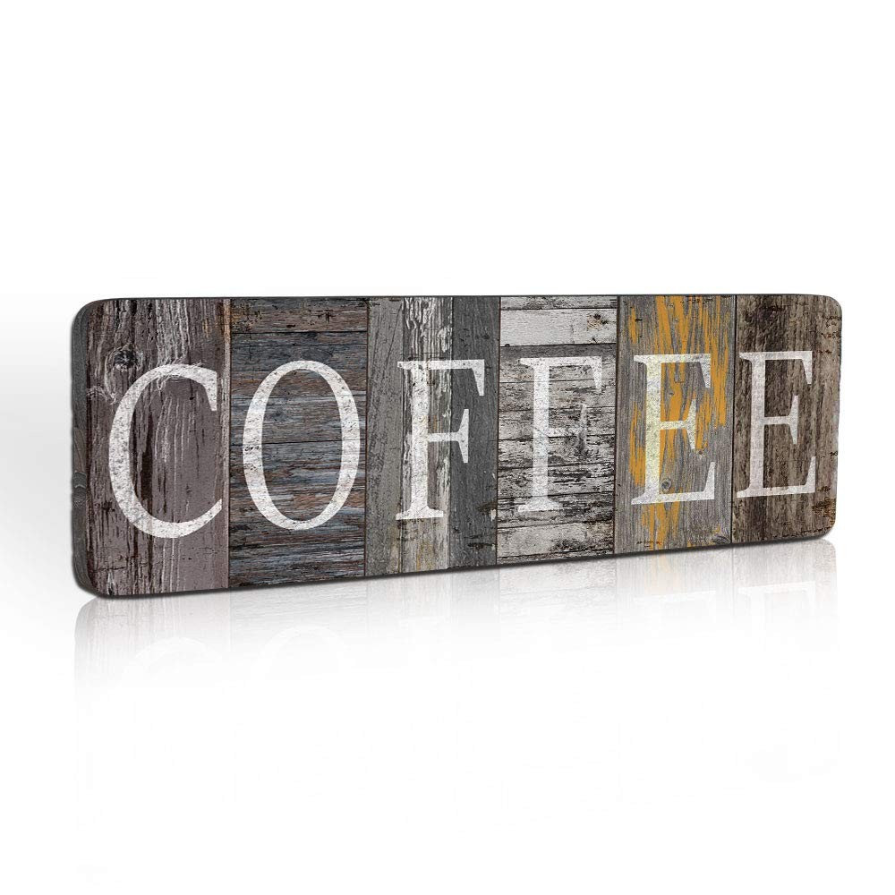 Rustic Farmhouse Kitchen Decor Sign Printed Wall Hanging Coffee Bar Plaque by...