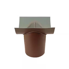 4 In. Royal Brown Aluminum Half-Round B-Outlet Wide Flange
