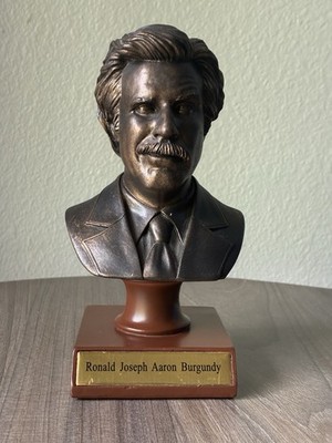 Ron Burgundy Anchorman Bronze Bust Will Ferrell Resin Statue 7 