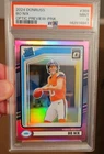 2024 Panini Donruss - Rated Rookie Bo Nix Optic Preview Pink Prizm (RC) PSA 9
