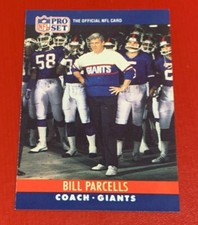 NFL BILL PARCELLS New York Giants Coach 1990 Pro Set Football Trading Card #232
