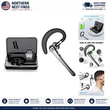 Trucker Wireless Mic Blue Parrot Bluetooth Noise Cancelling Headset Earpiece New