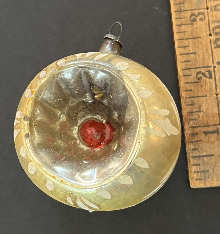 Vintage Mercury glass Christmas tree ornament