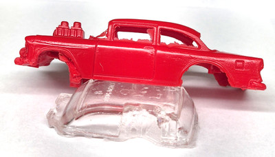 NEW Resin HO SLOT CAR scale 1955 chevy 210 gasser cast in red 4 gear mounts