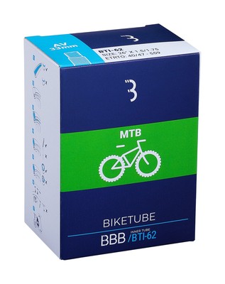 BBB Fahrradschlauch BTI-62 Schlauch, Schwarz