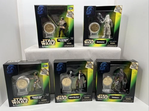 STAR WARS POTF SPECIAL EDITION MILLENIUM COIN BOXED SET x 5 NIB 1997/98