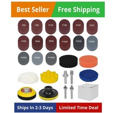 Sanding Discs Kit 142pcs 3 Inch Grit 60-10000 Drill Sanding Pads Sponges 0.19 per gallon