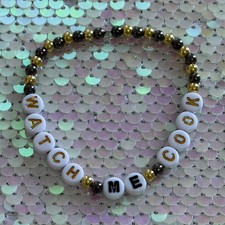 Beaded Stretch Bracelet WATCH ME COOK Persona...