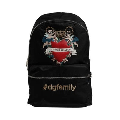 Sac DOLCE & GABBANA en nylon noir #DGFAMILY sac à dos embelli VULCANO 2200usd - Photo 1/4