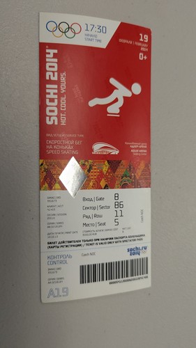2014 Sotschi Russland Olympische Winterspiele gebraucht Ticket Eisschnelllauf Damen 5000 m Gold - Bild 1 von 14