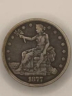 1877 P Trade Dollar Silver $1 US Coin VF Details Circulated Philadelphia Mint