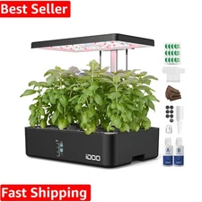 Indoor Hydroponic Growing System Kit with 12 Pods & LED Light