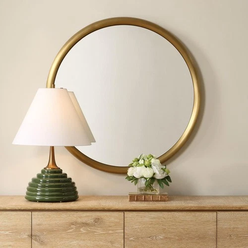 Uttermost 08335 Atkinson 35 X 35 inch Antique Brass Mirror - Picture 6 of 6