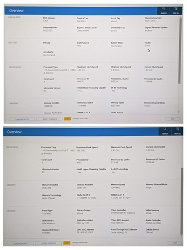 Dell Latitude 5420 14"FHD Core i7-1185G7 3GHz 16Go 256Go SSD W11P + Adaptateur Secteur - Photo 14 sur 23