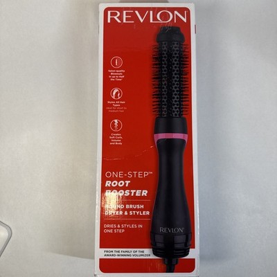 REVLON One-Step Hair Dryer and Styler Root Booster Round Brush 1.5 in, Open Box