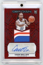 2023 Obsidian Cason Wallace Rookie Patch Auto Electric Etch Red Flood RPA OKC