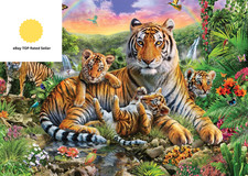 Jigsaw Puzzles for Adults 1000 Piece Tiger Family 27.56 X 19.69 Inch Jigsaw Puzz