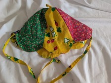 Vintage Baby Toddler Bonnet Hat One Size, Reversible