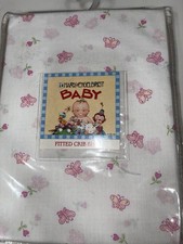 Mary Engelbreit Crib Sheet Fitted Pink Butterflies New