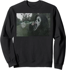 Ghost Face Blowing Bubbles Halloween Meme Unisex Crewneck Sweatshirt