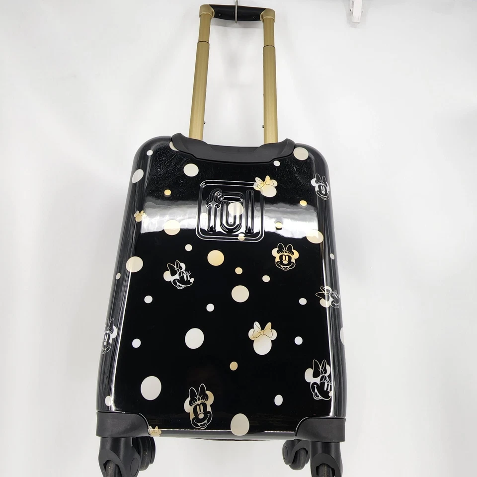 FUL Disney Minnie Mouse Polka Dot Hard Side Carryon Spinner Suitcase Luggage 21" - Image 3 of 4