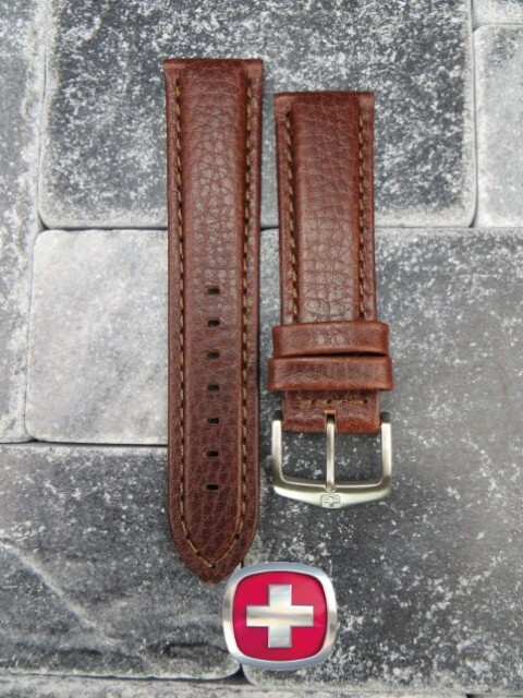 20mm VICTORINOX SWISS ARMY CAVALRY Buffalo Leather Strap Watch BAND Brown Black | eBay