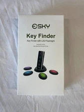 Esky Key Finder w LED Flashlight NEW 4 Keys Black Multicolor ESKF02 Batteries