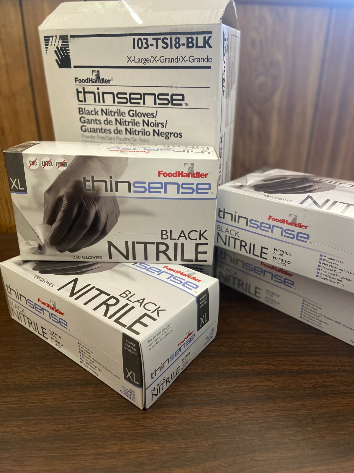 1000 Nitrile Gloves CASE THINSENSE SM M L XL BLACK (4/250) FREE SHIPPING USA eBay