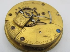 RARE 1870's STANDARD St. LOUIS, MO 18S Pocket WATCH for PARTS/Spares/REPAIRS