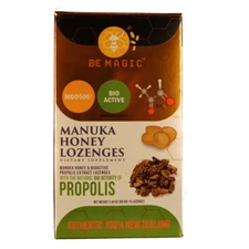 Lozenges with Manuka Honey MGO500+ and Propolis, 15 counts, made in New Zealand