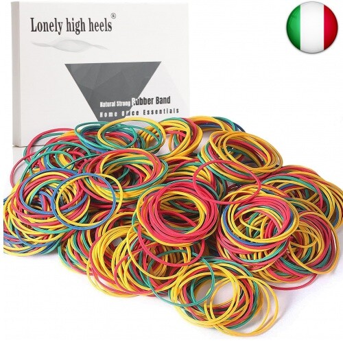 500 elastici colorati elastici cartella di cartelle elastici di gomma per
