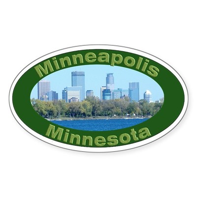CafePress City Of Lakes Oval Sticker Sticker (Oval) (420868170)