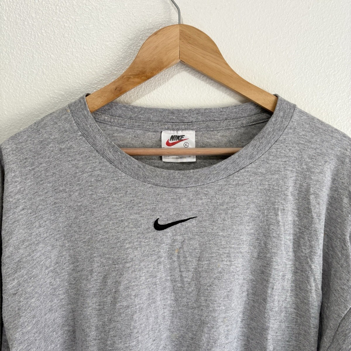 Vintage Nike Center Swoosh Shirt XL Long Sleeve White Tag