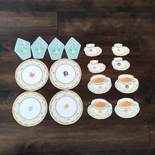 Tea Party Themed Cardboard Vinyl Crafting Pieces Tea Cups Decorative DIY Decor