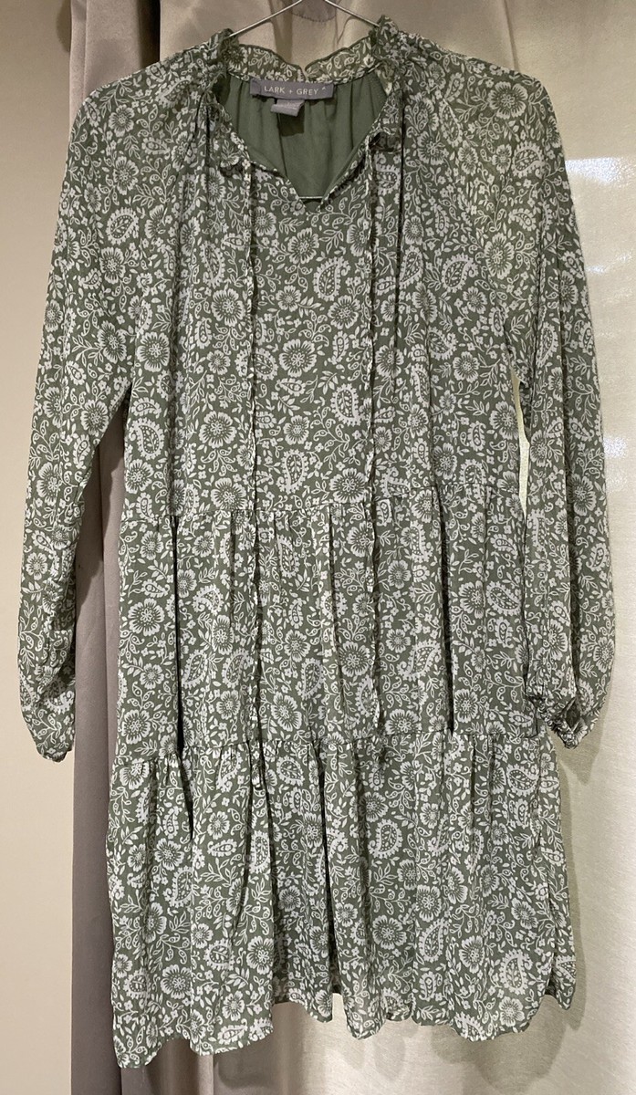 Women's Lark + Grey Dress Sage Green Floral Large (kk) | eBay Women's Lark + Grey Dress Sage Green Floral Large (kk) | eBay