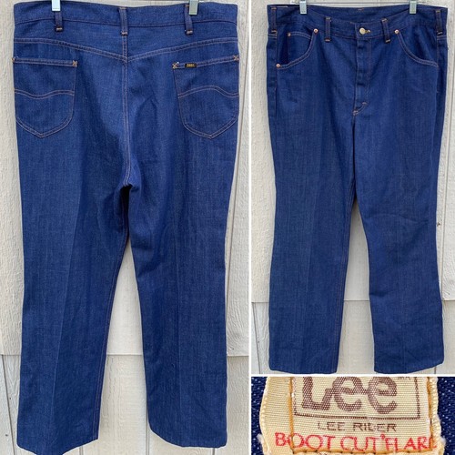 vintage Lee Jeans Lee Rider Boot Cut Flare Talon 42 zipper 38 X 32.5 - Picture 2 of 24