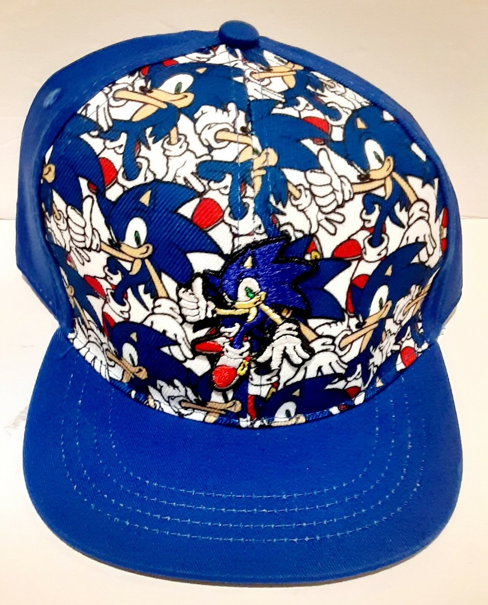 Sonic The Hedgehog Snapback Hat Cap Youth Sega all print New