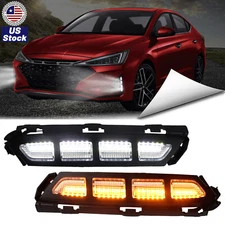 LED Front Daytime Running Light Turn Signal Fog Lamp For Hyundai Elantra 2019-20