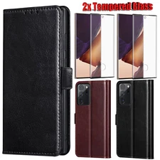 For Samsung Galaxy Note 20 Ultra 5G Case Leather Wallet Cover / Screen Protector