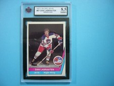 1977/78 O-PEE-CHEE WHA HOCKEY CARD #57 DAN LABRAATEN ROOKIE RC KSA 8.5 NMMT+ OPC