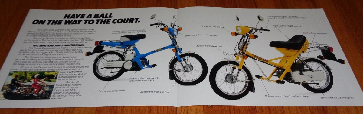 Original 1980 Honda Express II Scooter Moped Sales Brochure NC50
