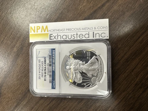 2013 W  American Silver Eagle NGC First Releases PF70  Ultra Cameo (Blue Label)