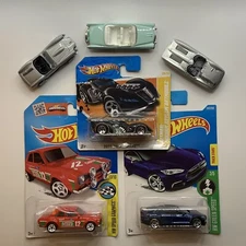 6 Hot Wheels Cars Lot Tesla, Batmobile, Escort, Corvette, Ferrari,  2010-2020