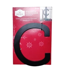 Holiday Time Magnetic Monogram Letter C For Stocking or Wreath Hanger