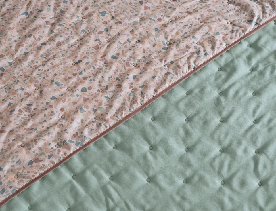 TERRAZZO SPECIAL FABRIC REVERSIBLE ULTRASLIM COMFORTER SET 1 PC TWIN SIZE - Image 4 of 4