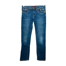 Vigoss Girls Size 12 Jeans Blue Denim 5-Pocket Straight Leg