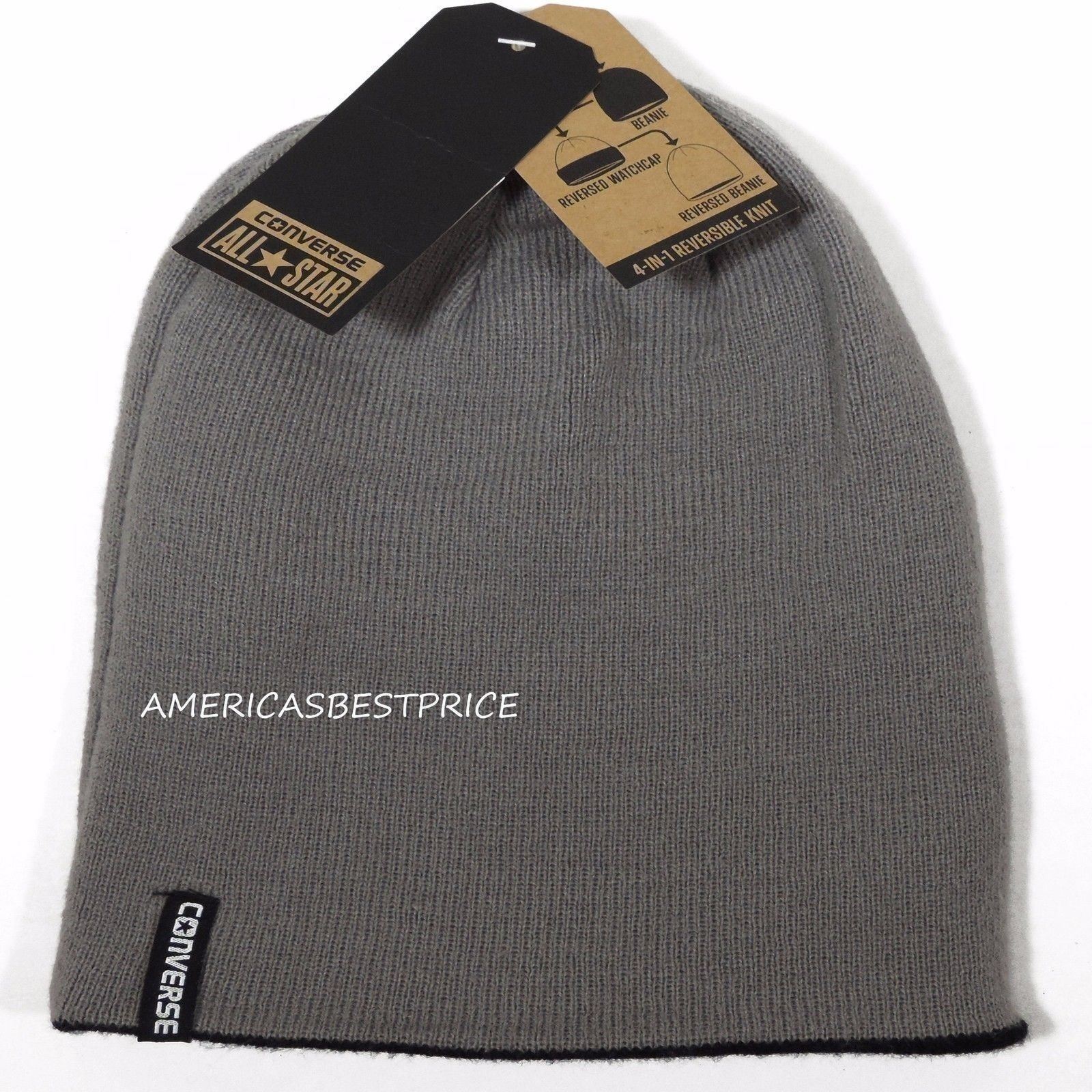 CONVERSE ALL STAR BRAND NEW MENS BEANIE HAT,4 IN 1 REVERSIBLE ONE SIZE,NWT. image 5