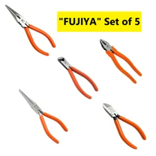 "FUJIYA" JAPANESE QUALITY Set of 5 high-quality items Pliers x 3, Nippers x 2,